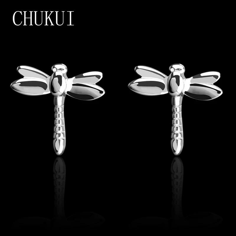 

CHUKUI Dragonfly Stud Earing Silver 925 Silver Earrings Genuine Silver 925 Earings Zirconia Women Free Shipping