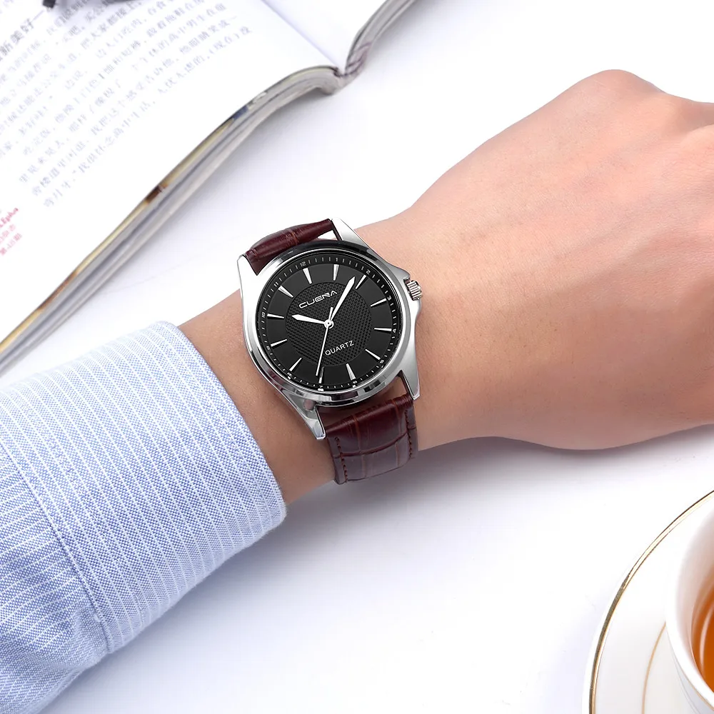 silent analog wrist watch