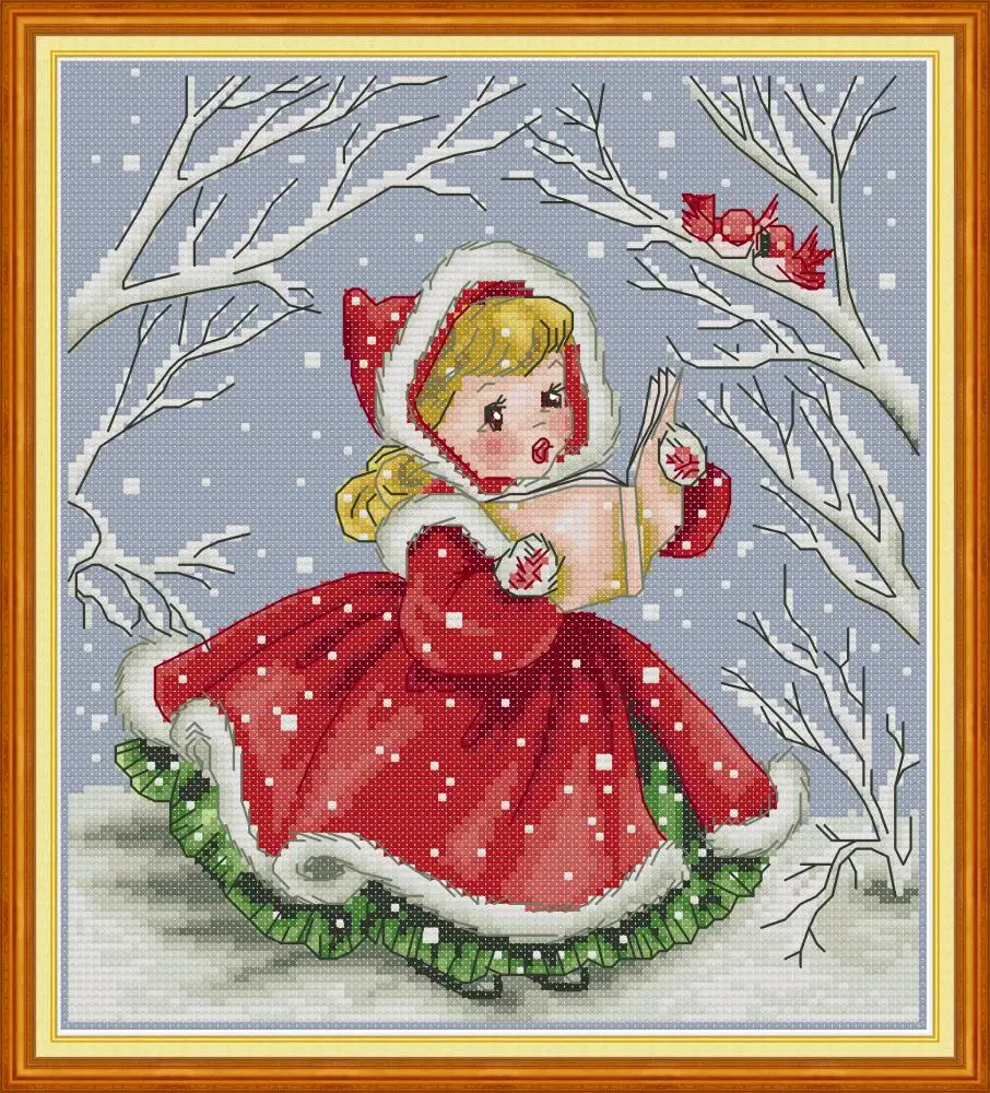

Read aloud to the birds cross stitch kit aida 14ct 11ct count print canvas cross stitches needlework embroidery DIY handmade