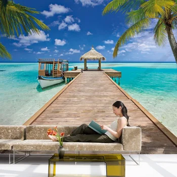 

3D Wall Murals Wallpaper Landscape Of Southeast Asia Seascape Custom Photo Wallpaper For Living Room Wall Paper Natural Murals