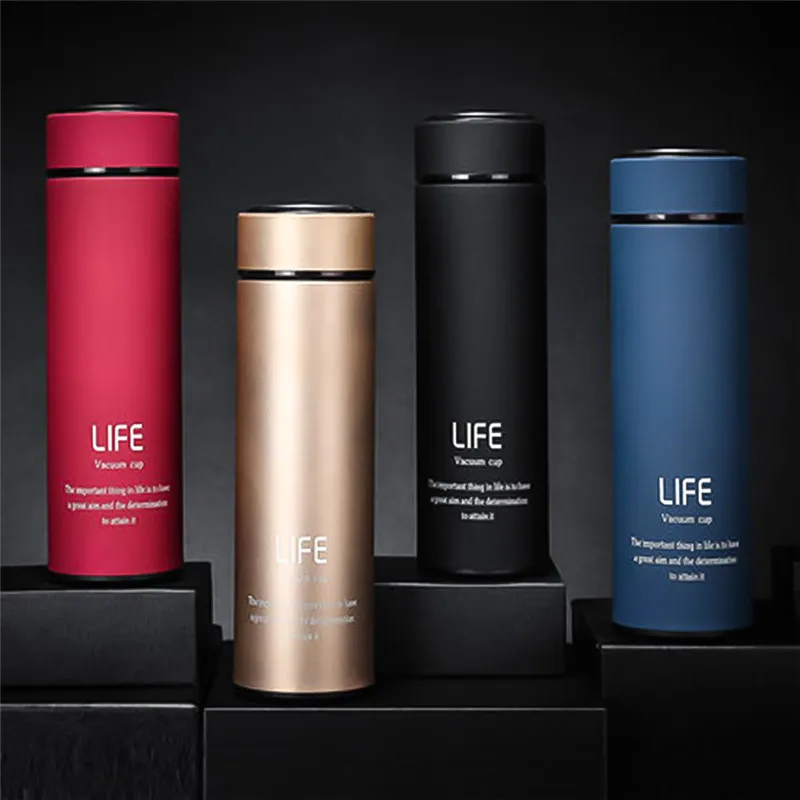 IVYSHION 500ml Insulate Thermos Tea Vacuum Flask With Filter Stainless Steel 304 Thermal Cup Coffee Mug Water Bottle Thermocup