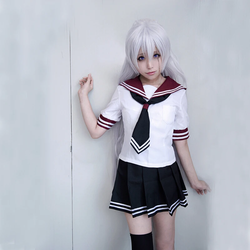 Anime Riddle Story of Devil Akuma no Ridoru akuma-riddle Mahiru Shinnya Mahiru Banba Cosplay Costume with socks School Uniform 1