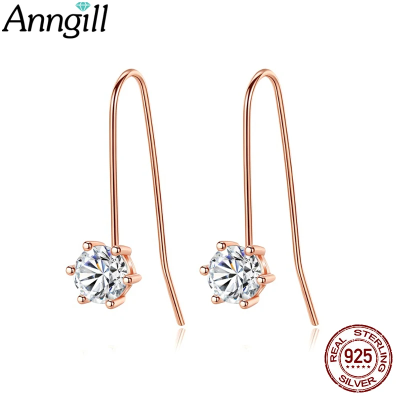 

New Jewelry Arrivals 2018 Real 925 Sterling Silver Simple Earings Jwelry For Women Geometric Drop Earings Ladies Accessories