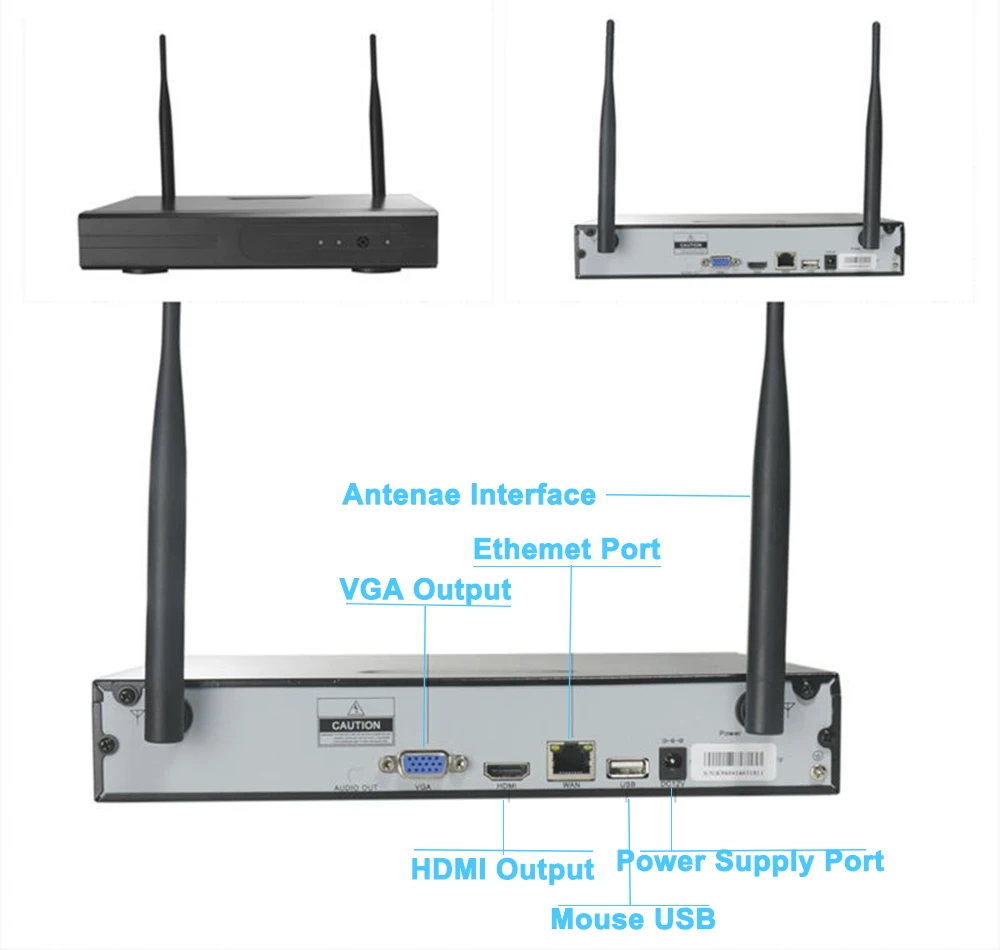 Yobangбезопасности 4CH беспроводной 960P NVR 4 шт. 1.3MP ИК Открытый P2P Wifi IP CCTV камеры