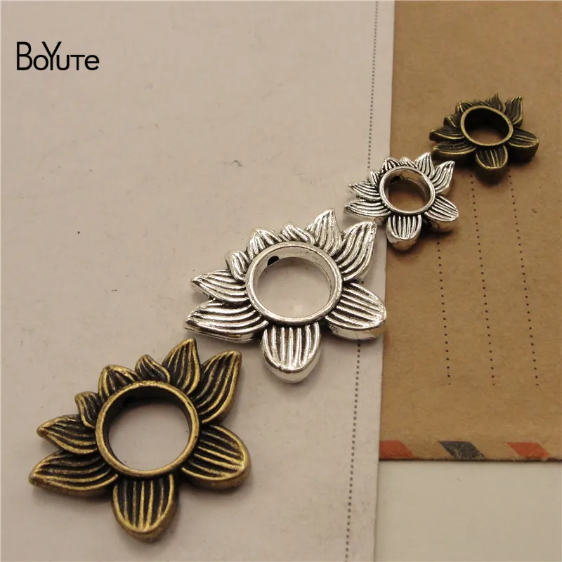 BoYuTe Wholesale Zinc Alloy Antique Bronze Silver Lotus Beads Jewelry Making DIY Hand Made Accessories (2)