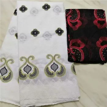 

Amazing party 5Y African cotton lac fabric and 2Y Swiss voile lace fabric for making dress ECV15(5+2y) many color
