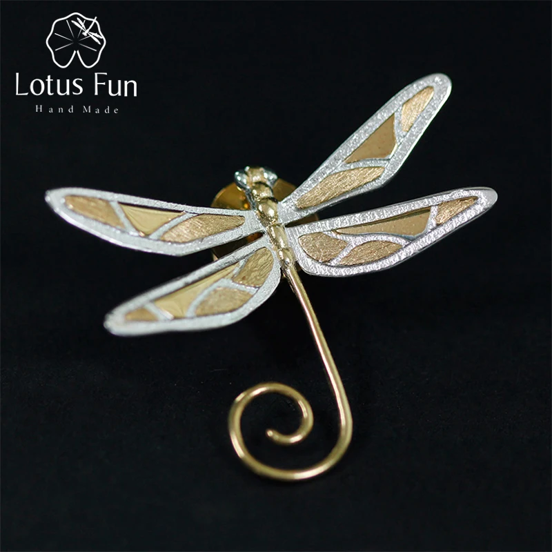 Lotus весело Настоящее стерлингового серебра 925 природных Стиль ручной работы