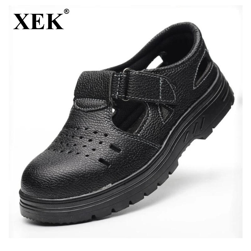 comprar XEK Homens sandálias biqueira de aço tampas de seguro de Trabalho de aço anti furo segurança sandálias de verão respirável desodorante st294