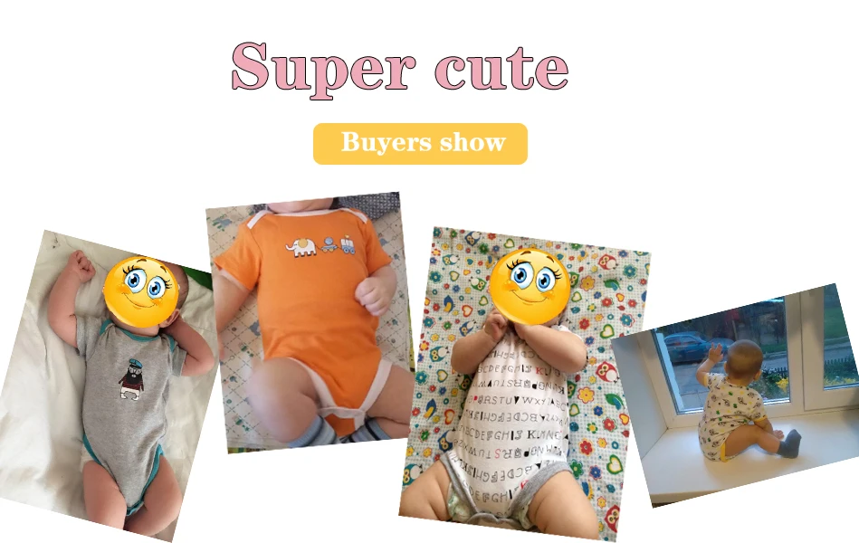 Baby bodysuits Summer Clothes Baby Boy short Sleeves Cartoon Bodysuit New Newborn Girl Climbing Pajama