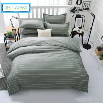 

BEST.WENSD comforter set Jacquard and stripe style of king queen size bedding sets quilt cover bed sheet pillowcases bedclothes