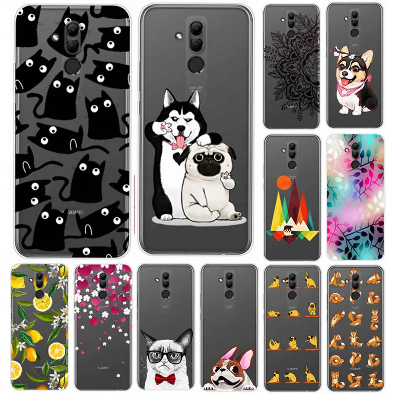 

For Huawei Mate 20 lite Case Soft Silicone TPU Phone Cover 6.3 inch Transparent for Huawei Mate 20lite Cases Mate20lite ky104