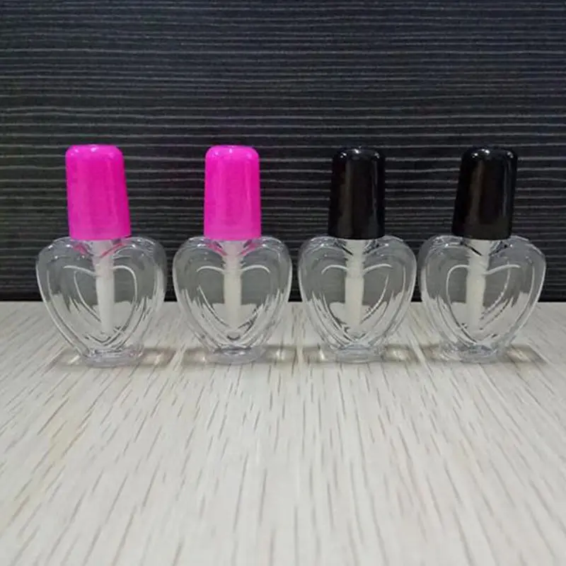 

Capacity 5ml 6ml fast shipping 500pcs/lot factory wholesale new design plastic empty clear nail polish bottle F20171386
