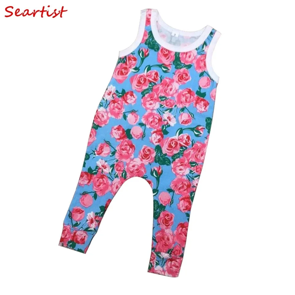 

2016 New Baby Boys Girls Fashion Romper Newborn Summer Autumn Sleeveless Cotton Jumpsuit Infant Playsuit 0-2yrs Free Ship 32C