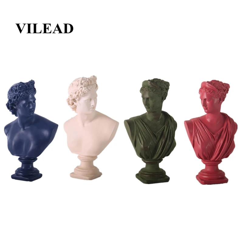 Billig VILEAD 32cm Harz David Anna Statue Männlichen Gott Nordic Kreative Ornamente Einfache Tonfiguren Moderne Art Home Dekoration Zubehör