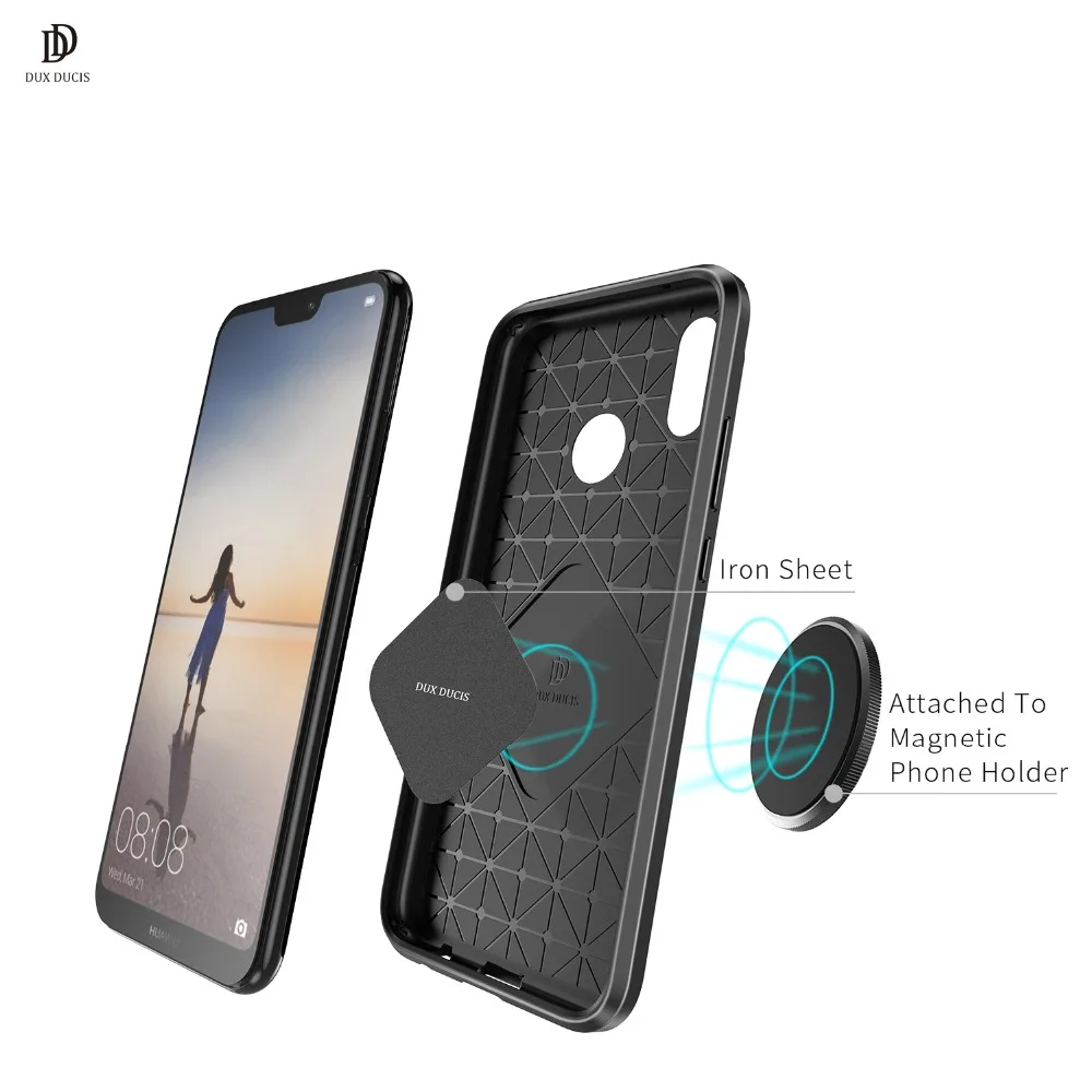 DUX DUCIS Магнитный чехол для huawei P20 lite мягкий силиконовый телефона LITE противоударный
