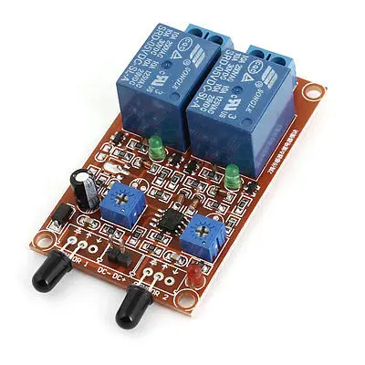 

DC 5V Expansion Board 2-Channel Flame Sensor PLC Relay Module