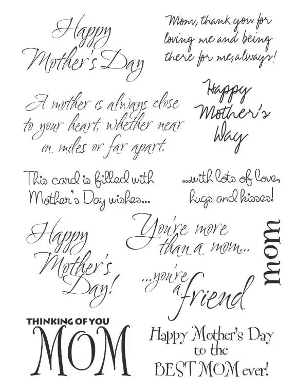 

MOM Transparent Clear Silicone Stamps for DIY Scrapbooking/Card Making/Kids Christmas Fun Decoration Supplies A834