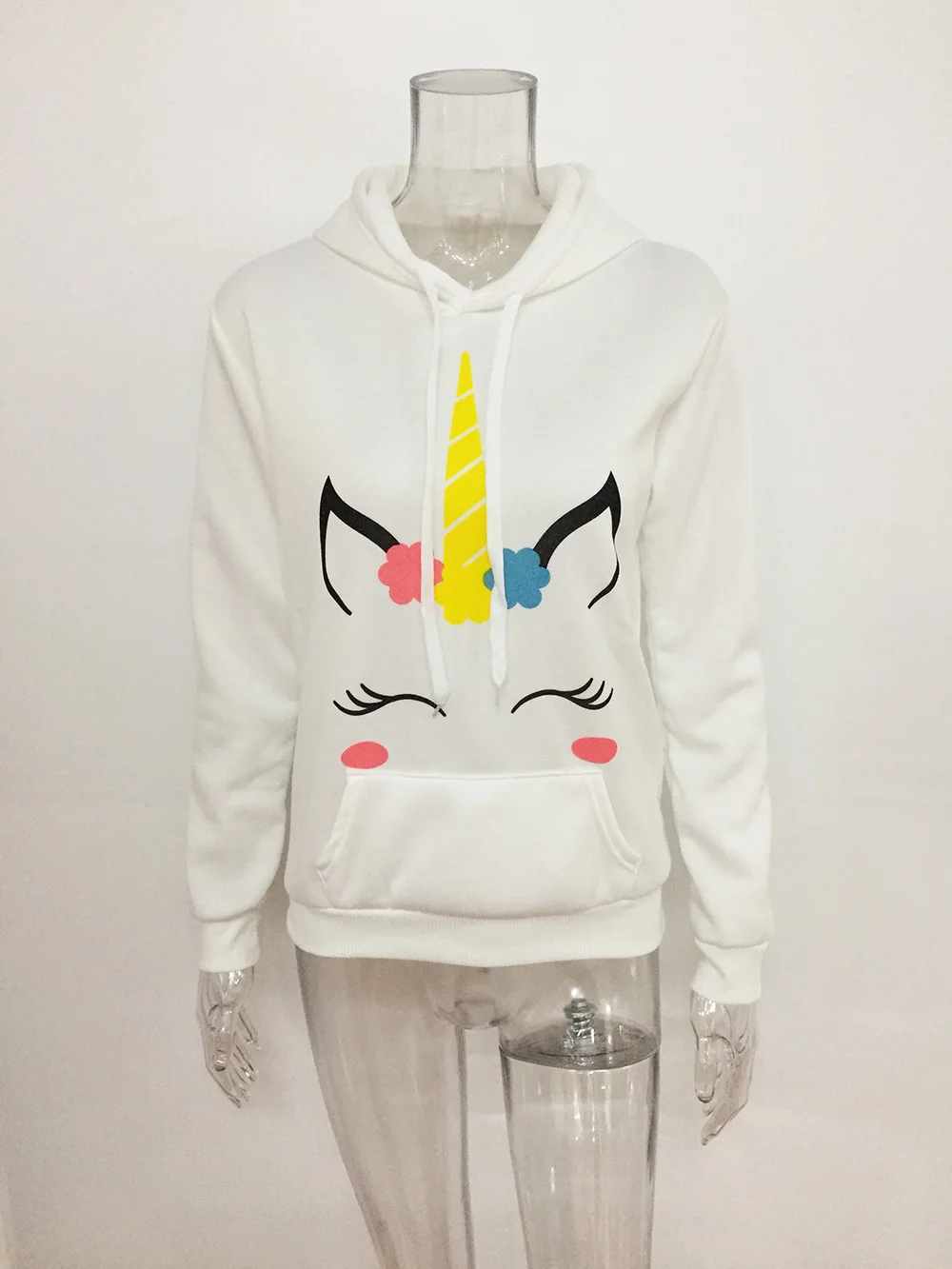 Fashion Women Cartoon jacket Slim Fit Down hoodie Winter Jacket Unicorn Cotton-padded Women Jacket Outerwear Coat Parka z30
