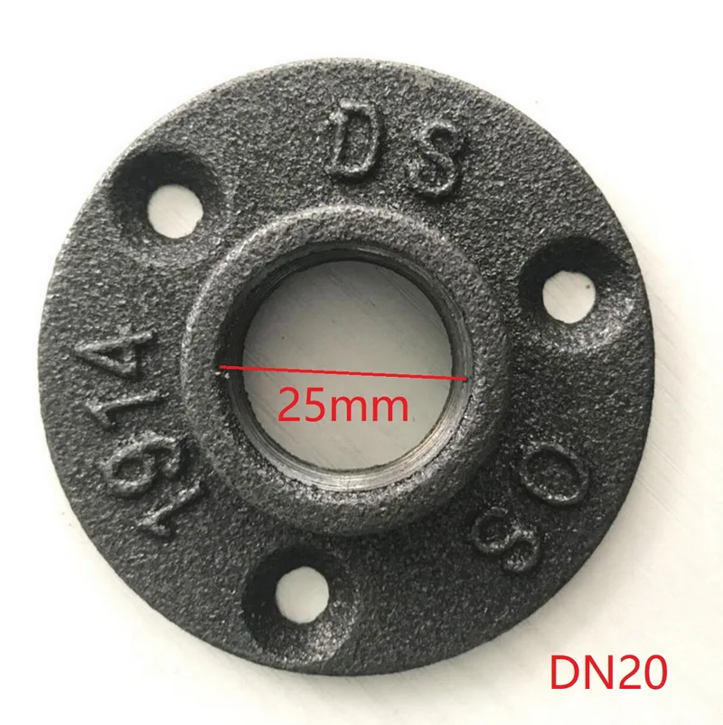 2 шт. 1/" 3/4" BSP ковкий Железный фланец с резьбой настенный напольный фланец для железной трубы фитинги