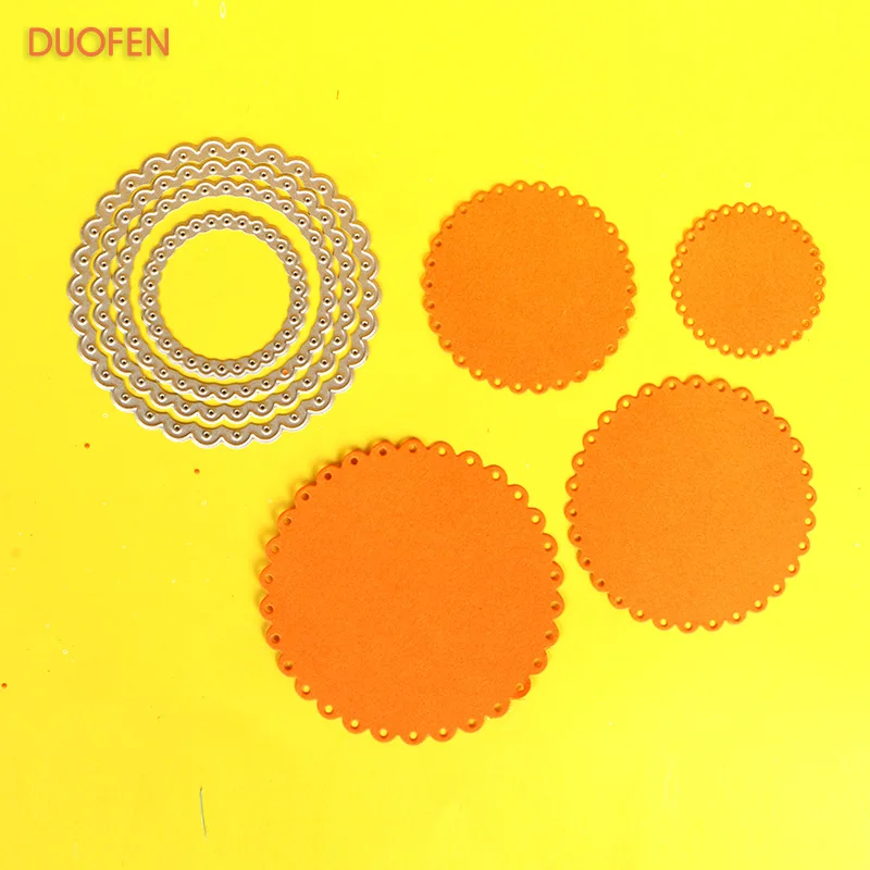 

070125 4pcs circle border stencil metal Cutting dies for DIY papercraft project Scrapbook Paper Album greeting cards paper works