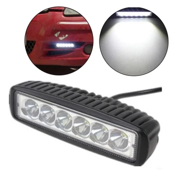 

For J/EEP 12 volt 2pcs 6 Inch Spot single row 18W 4x4 truck offroad car LED work Light Bar