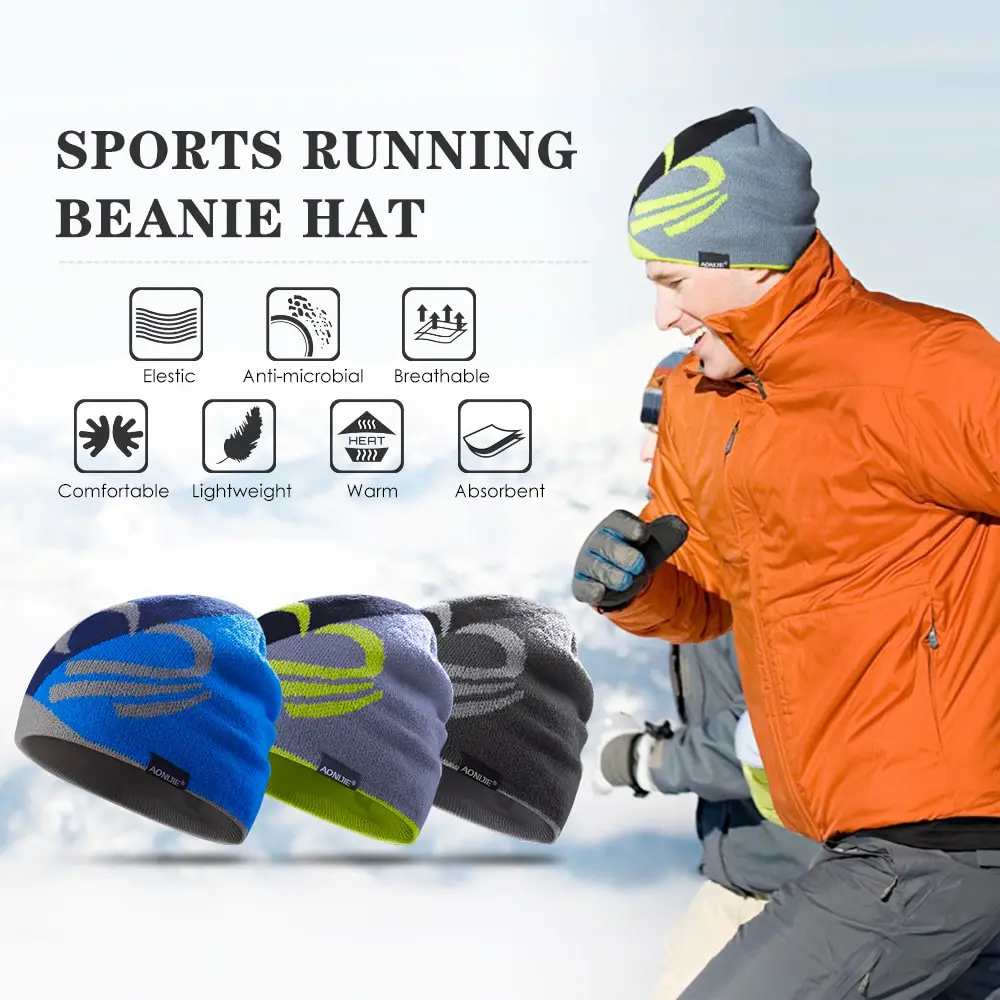 AONIJIE Для женщин Кепки зимняя ветронепроницаемая для бега Шапки на открытом воздухе спортивные очки для велоспорта, Лыжный Спорт шапка для бега ветрозащитный Велоспорт Бег шляпа