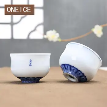 

Chinese Style Delicate Handmade Hand Painted Blue and white porcelain Small Tea Cup