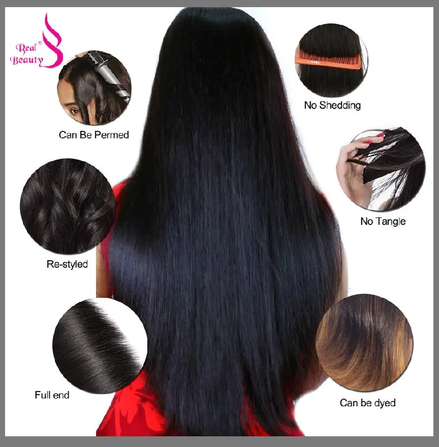 Brazilian Straight Hair 1 Piece Remy Human Hair Bundles Real Beauty Hair Weave 10-26Can Be Dyed (5)