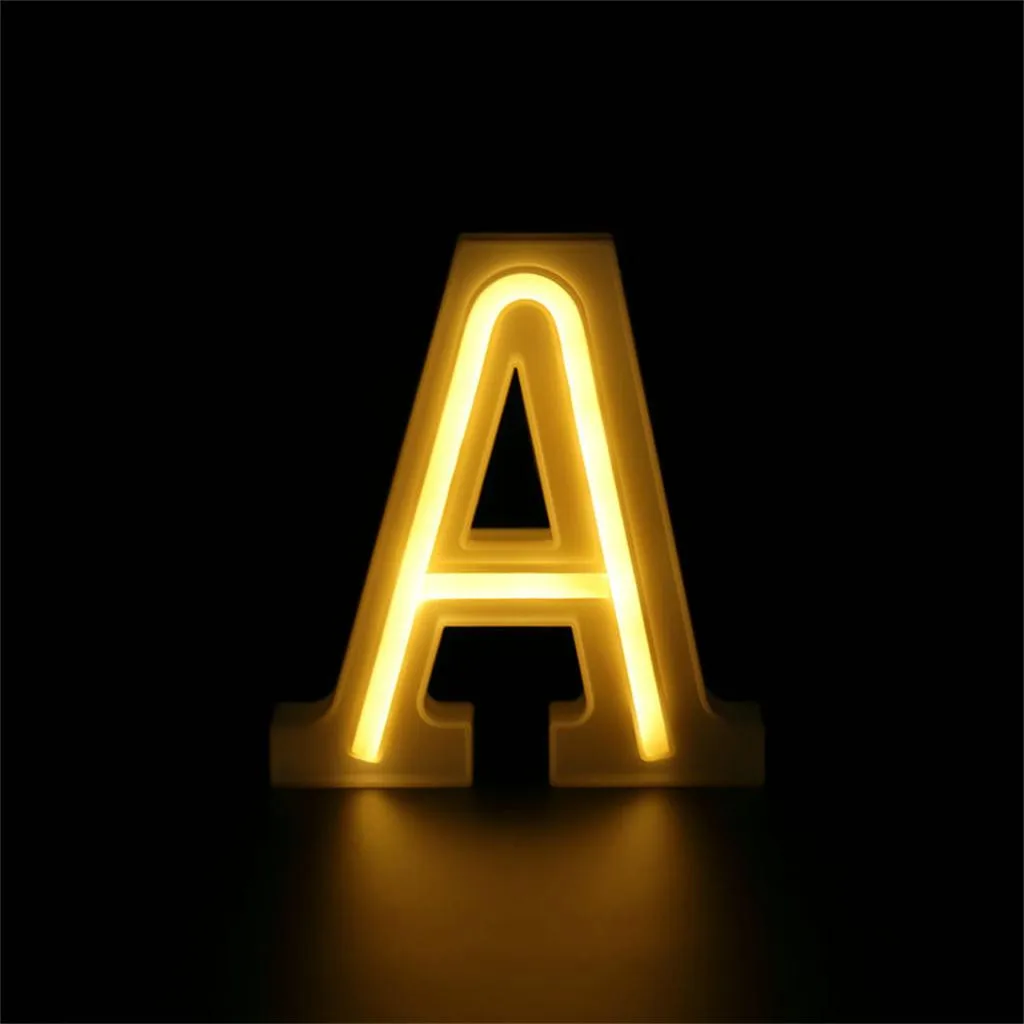Светодиодный светильник с буквенным алфавитом, с надписью, с USB, Романтический, сделай сам, светящийся, белый, пластиковый, с буквами, висящий, A-Z и свадебные светильники