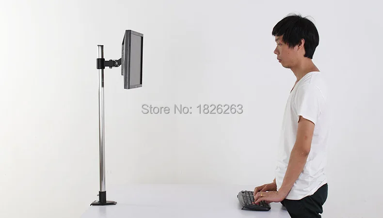 L139-Super-high-Desktop-Sit-Stand-17-27-inch-Monitor-Holder-Stainless-Steel-TV-Mount-Stand (3)