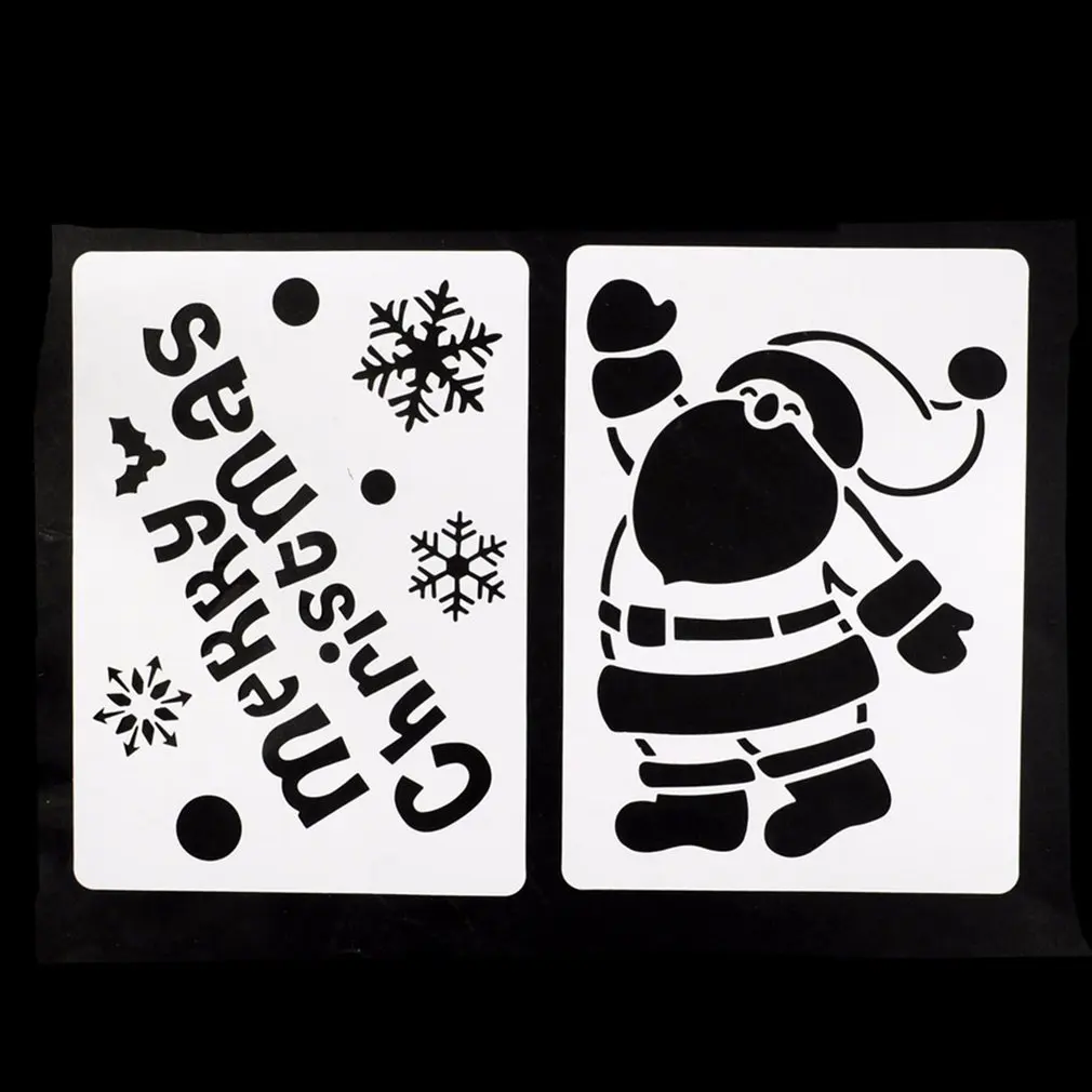 Практичный дизайн Счастливого Рождества нового года спрей шаблон Снежинка окно рождественские игрушки украшение снег шаблон
