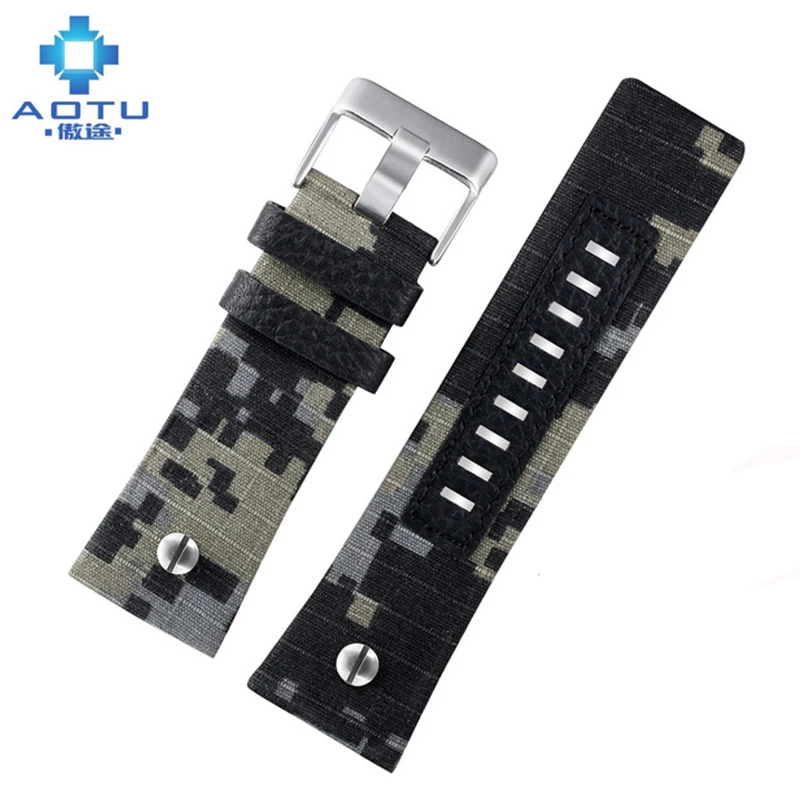 

Canvas Watchbands For Diesel DZ7311 7257 DZ4290 Mens Leather Watch Straps 24MM 28MM Waterproof Watch Band Nato Strap For Men