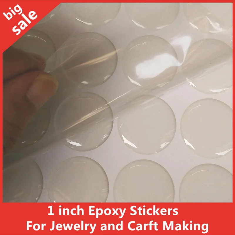 1 inch epoxy stickers adhesive circle stickers Self Adhesive Stickers