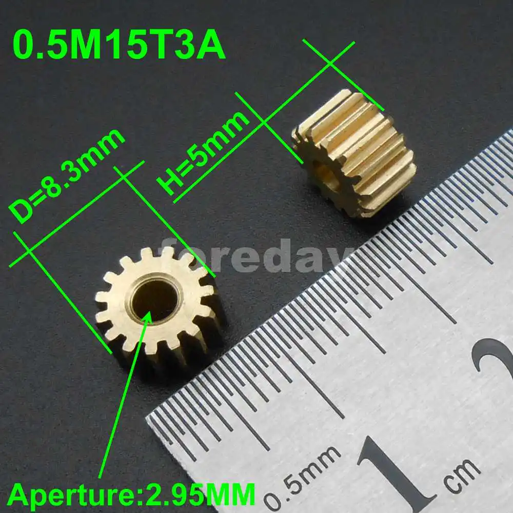 20 шт./лот медная цилиндрическая шестерня, латунная Шестерня s 0,3 M 0,4 M 0,5 M 0,5 Modulus Aperture 1MM 2MM 3MM 3,17 MM 5MM 7T 8T 9T 10T 12T 14T 15 до 16 лет