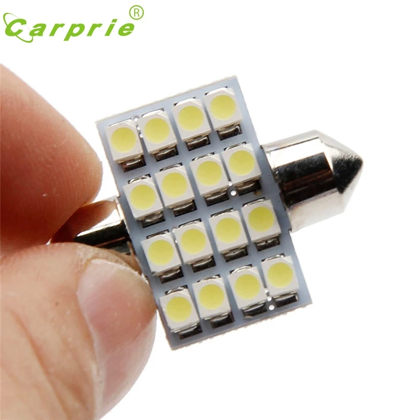 Автомобильный Стайлинг 2 x белые светодиодные лампы 16 SMD 31 мм 5050 DE3175 подсветка