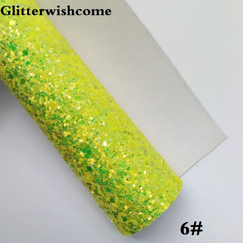 Glitterwishcome 21X29 см A4 размер винил для бантов массивный блеск кожа ткань винил для бантов, GM257A