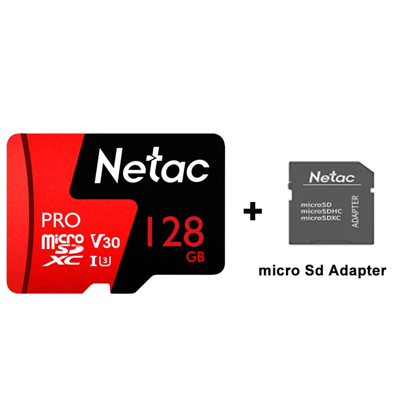 Netac Microsd 128 ГБ P500 Pro Class 10 карта памяти microSDXC V30 U3 UHS-I новая флеш-карта 128 ГБ для мобильного телефона - Емкость: TF-P500Pro-128G-Adap