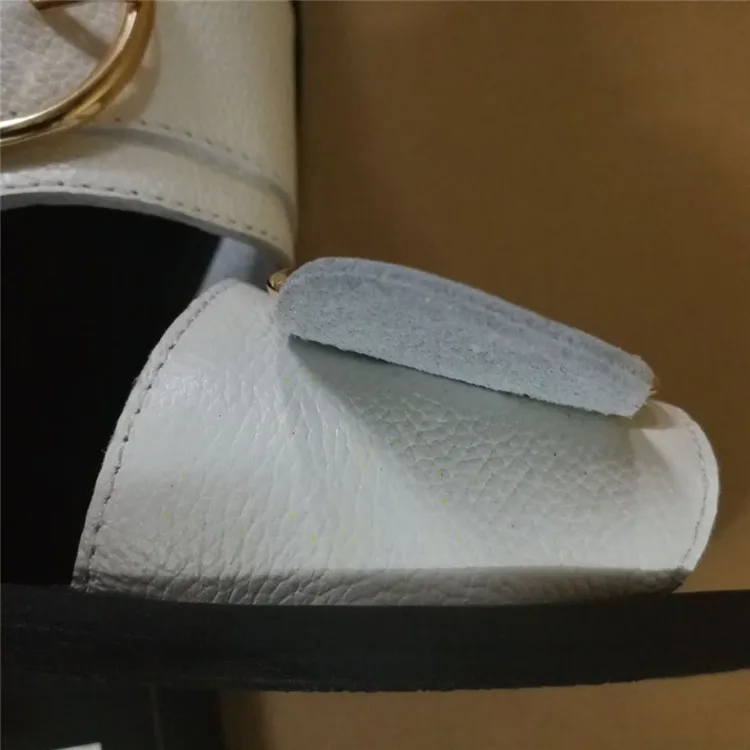 17夏のサンダル女性fashinal高級デザイナーモデルスリッパ本物の牛本当に革レディー靴d優れたスリッパ Cow Leather Slippers Cow Slipperswomans Slippers Lady Aliexpress