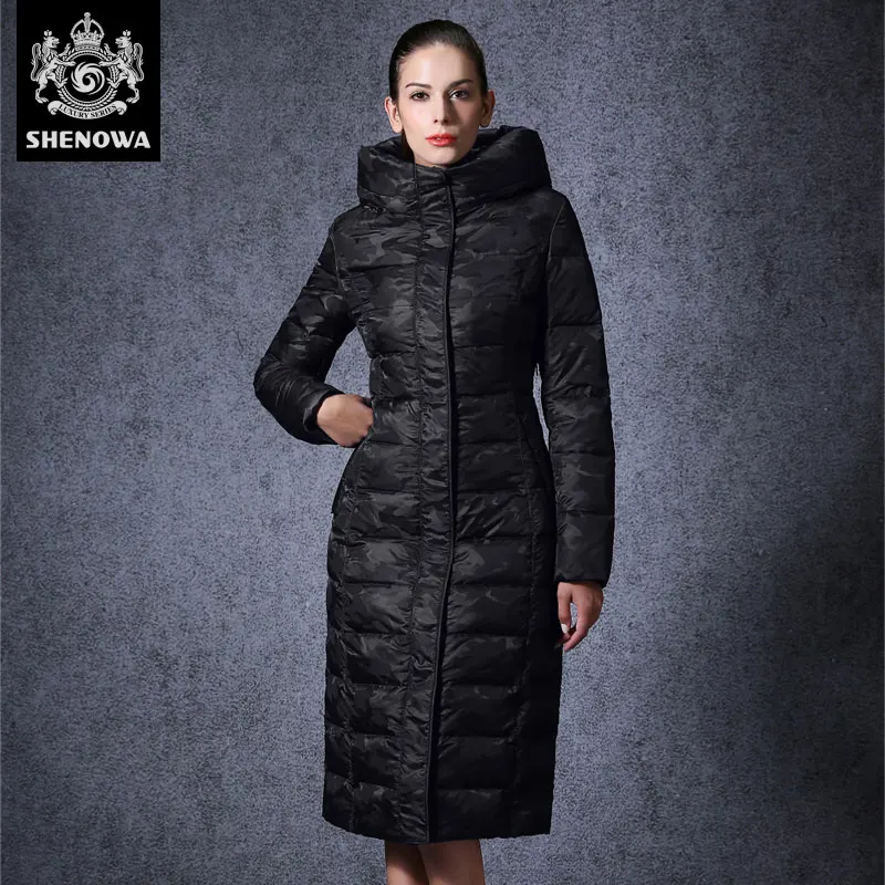 2016 New dress winter jacket women Down Parka longer womens down jackets black thick feather 
