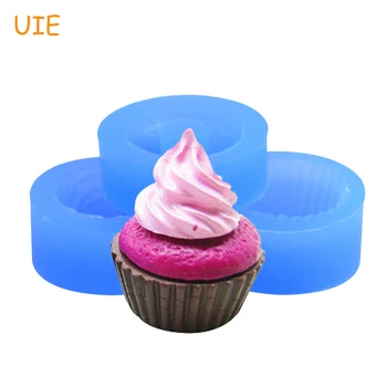 

GYL156/157/158U One Set 3Pcs Cupcake Mold 3D Silicone Flexible Mold Whipped Cream 30mm Deco Kawaii Miniature Mold