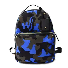 Marca de moda de Camuflaje Hombres Mochila de Cuero Bolsas de Libros Escolares para Adolescentes chicas Bagpacks Hombro Del Ordenador Portátil de Viaje Mochila Li356