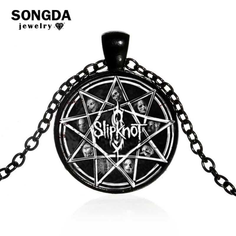 SONGDA новинка модное женское и мужское ожерелье стеклянные значки Slipknot подвески в