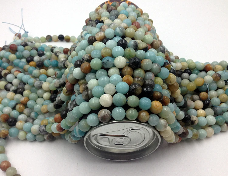 

2017 Wholesale 6/8/10mm 100% natural Amazon amazonite stone crystal Beads necklaces pendants fashion jewelry Jewellery making
