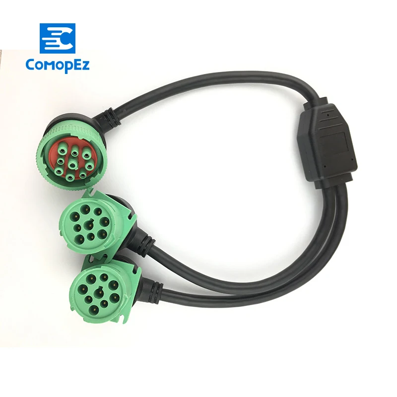 

Deutsch Duty Truck Y Type Adapter Cable J1939 9 Pin Female To J1939 9 Pin 2 Male 9 Pin Male Female Y Cable