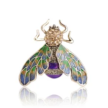 Blucome Cute Enamel Bee Brooches For Women Man Kid Suit Broach Collar Pins Dress Decoration Crystals Broches Hijab Scarf Corsage crystal sunflower brooches lapel pins for women corsage scarf dress decoration