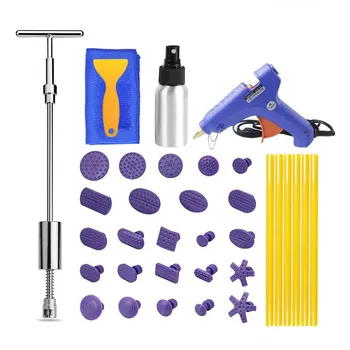 

Dent Remover Repair Tools Kits Dent Puller Paintless Slide Hammer with Glue Gun Sticks for Vehicle Car Auto Body Damage Remover