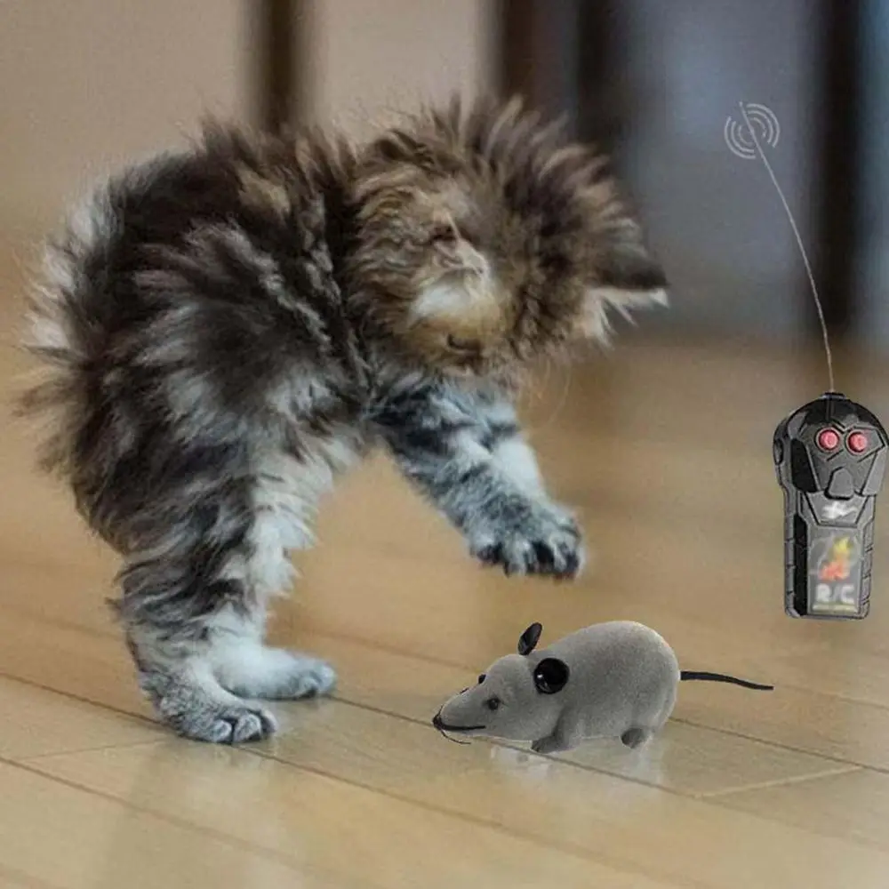 Высокое качество мышь игрушки беспроводной RC мышки для котов игрушки пульт дистанционного управления ложная мышь Новинка RC кошка забавная игра мышь игрушки для кошек