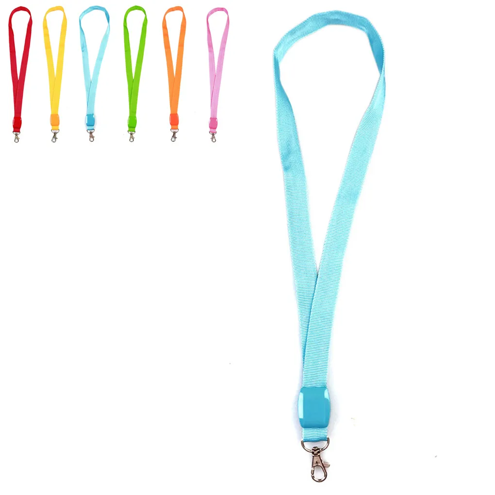 

LED Light Up Neck Strap Band Lanyard Key Chain ID Badge Hanging Lace Ropes Cords