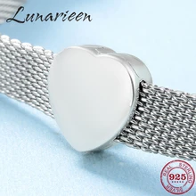 New Authentic 925 Sterling Silver Heart Clip Bead Charms for Jewelry making Fit Original reflection Charm Bracelet Handmade