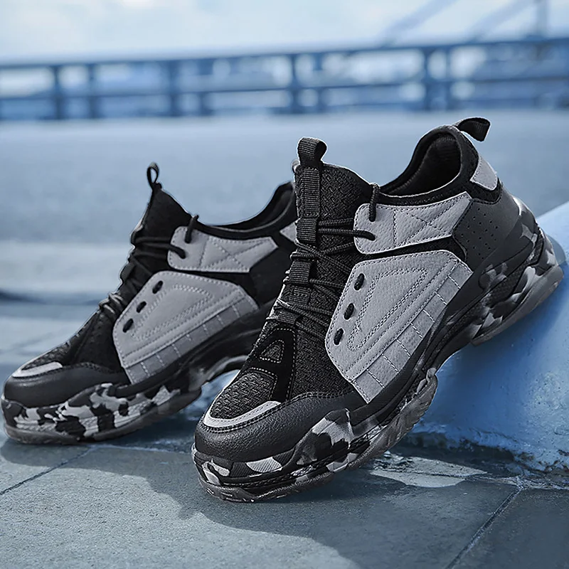 

Large size 6-12.5 Mens fashion sneakers Platform Casual shoes for men Patchwork damping Vulcanize Shoes man Spring